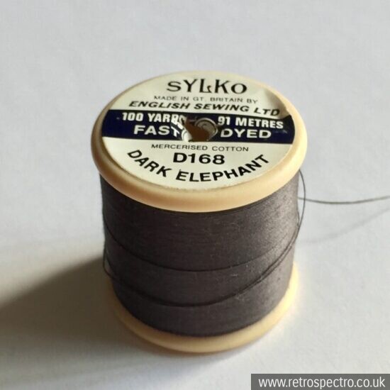 Sylko cotton reel D168 Dark Elephant