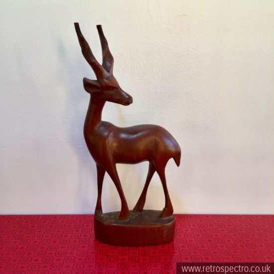 Mid Century Teak Antelope Ornament