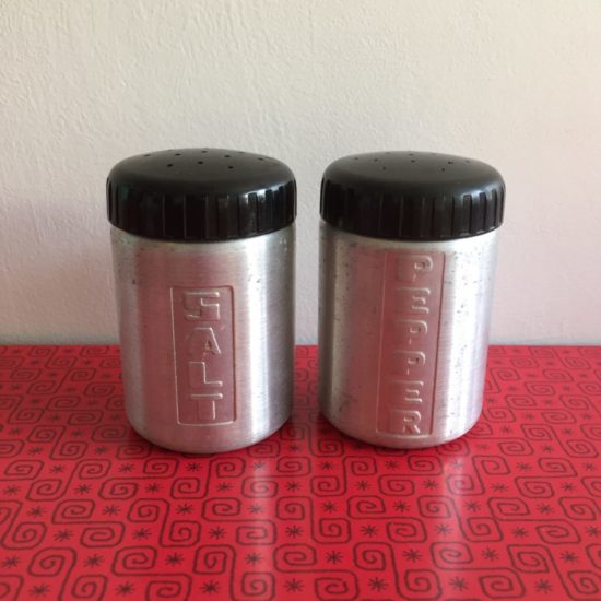 Aluminium salt & pepper shakers