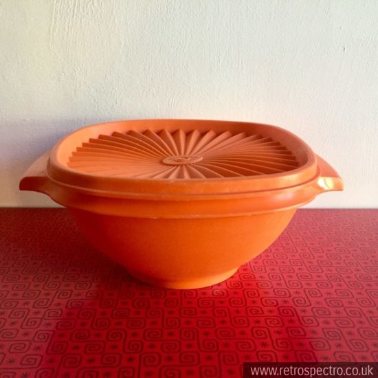 Orange Tupperware Servalier Bowl