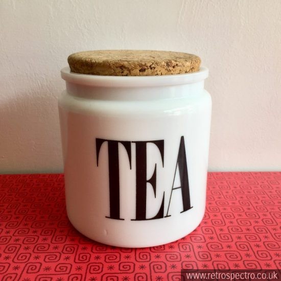 Vintage Tea storage jar with cork lid