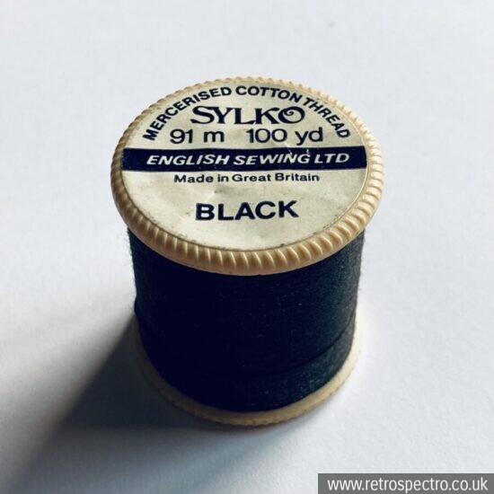 Vintage Sylko Cotton Reel - Black