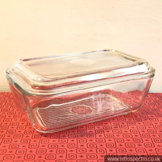 Duralex Butter Dish With Lid French Circa 1970's Pyrex