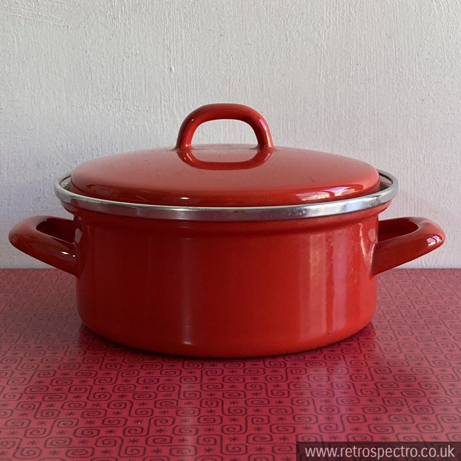 Red Enamel Pan RetroSpectro