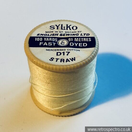 Vintage Sylko Cotton Reel - Straw D17