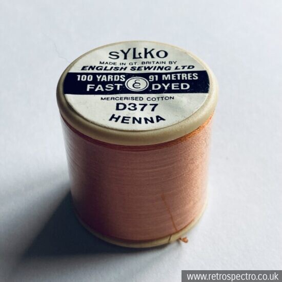 Vintage Sylko Cotton Reel - Henna D377