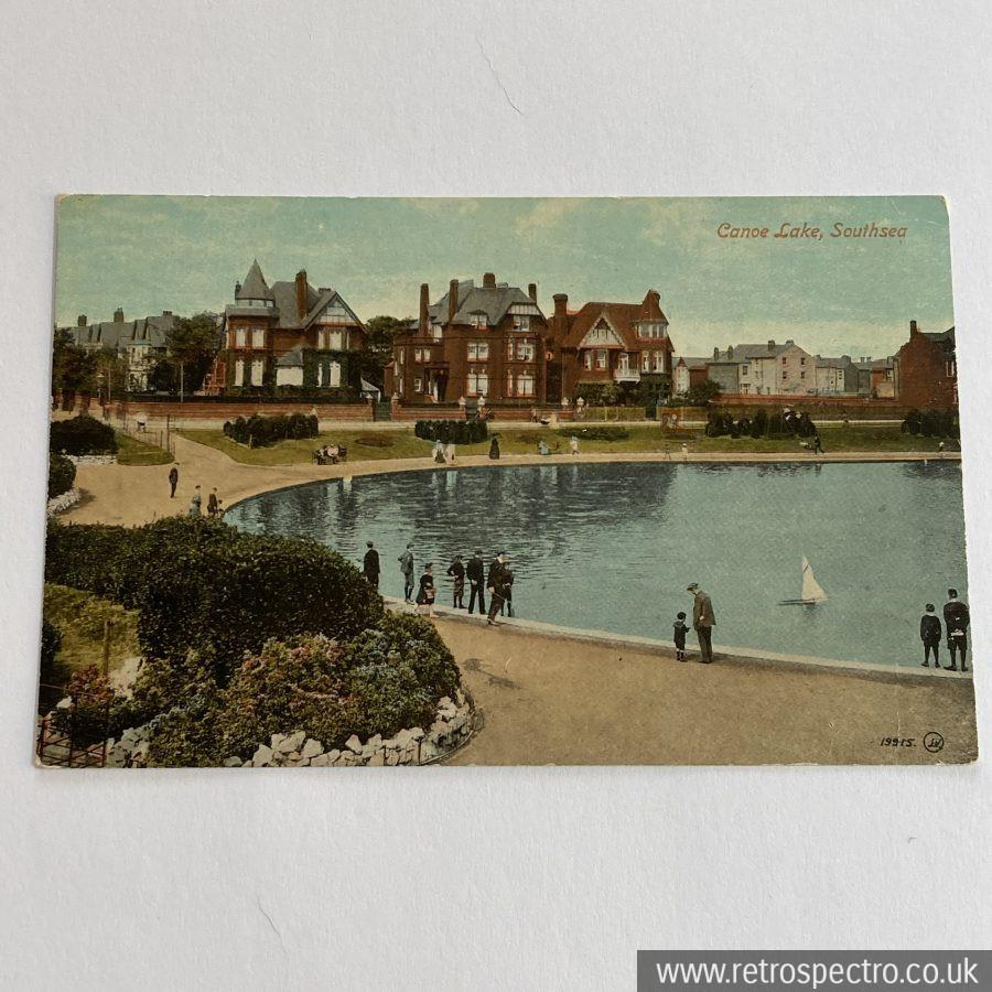 Postcard Southsea Canoe Lake RetroSpectro