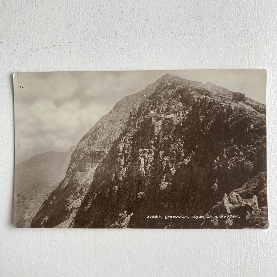 Postcard Snowdon, Train On Yr Wyddfa RetroSpectro